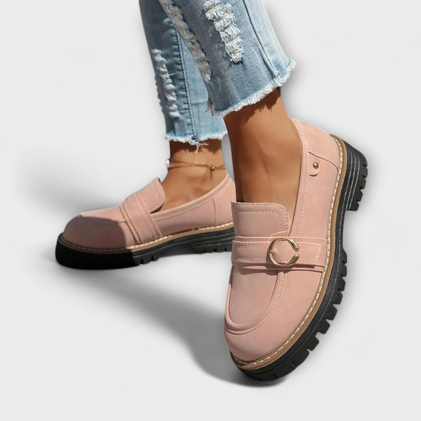 Lora – Mocasines casuales con punta redonda