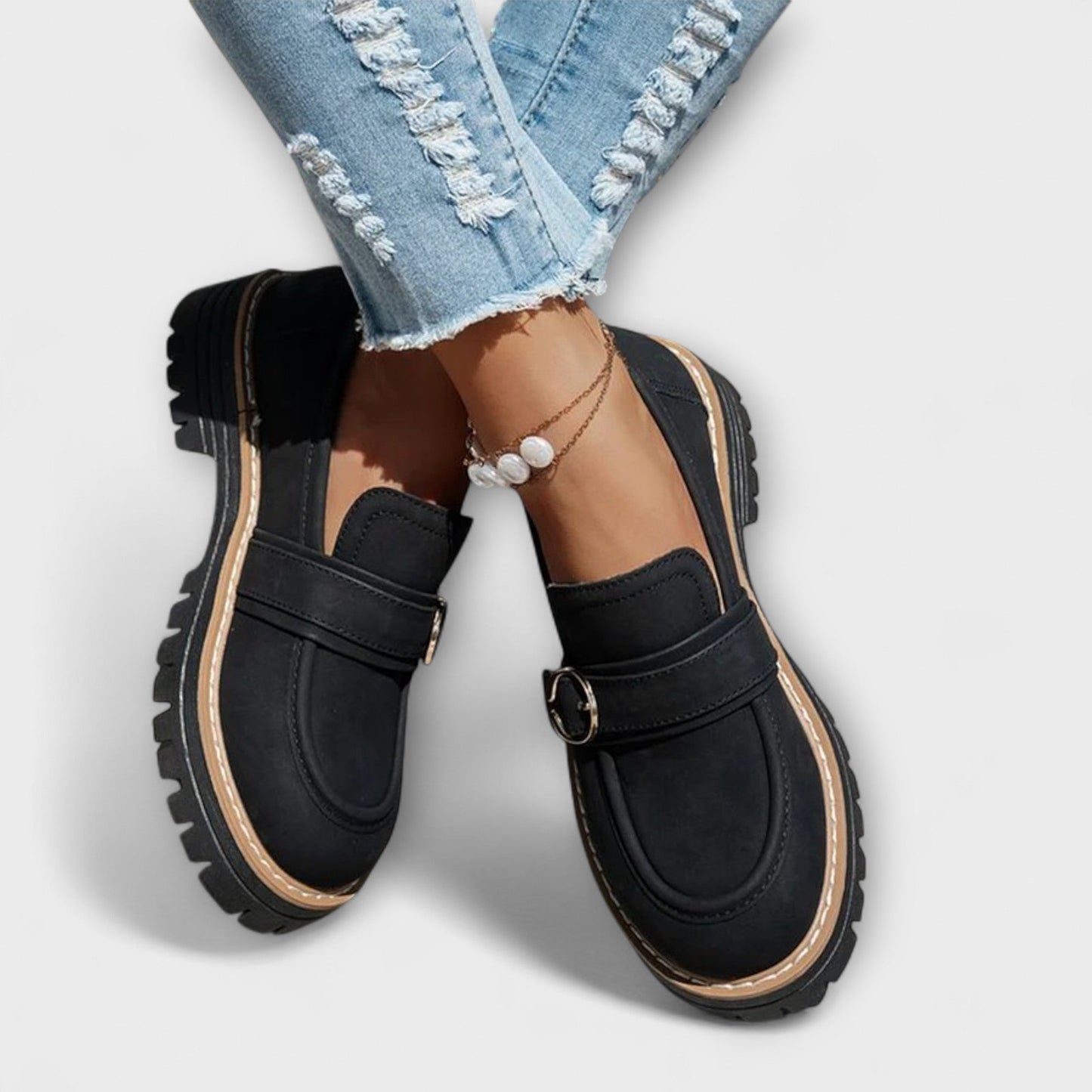 Lora – Mocasines casuales con punta redonda