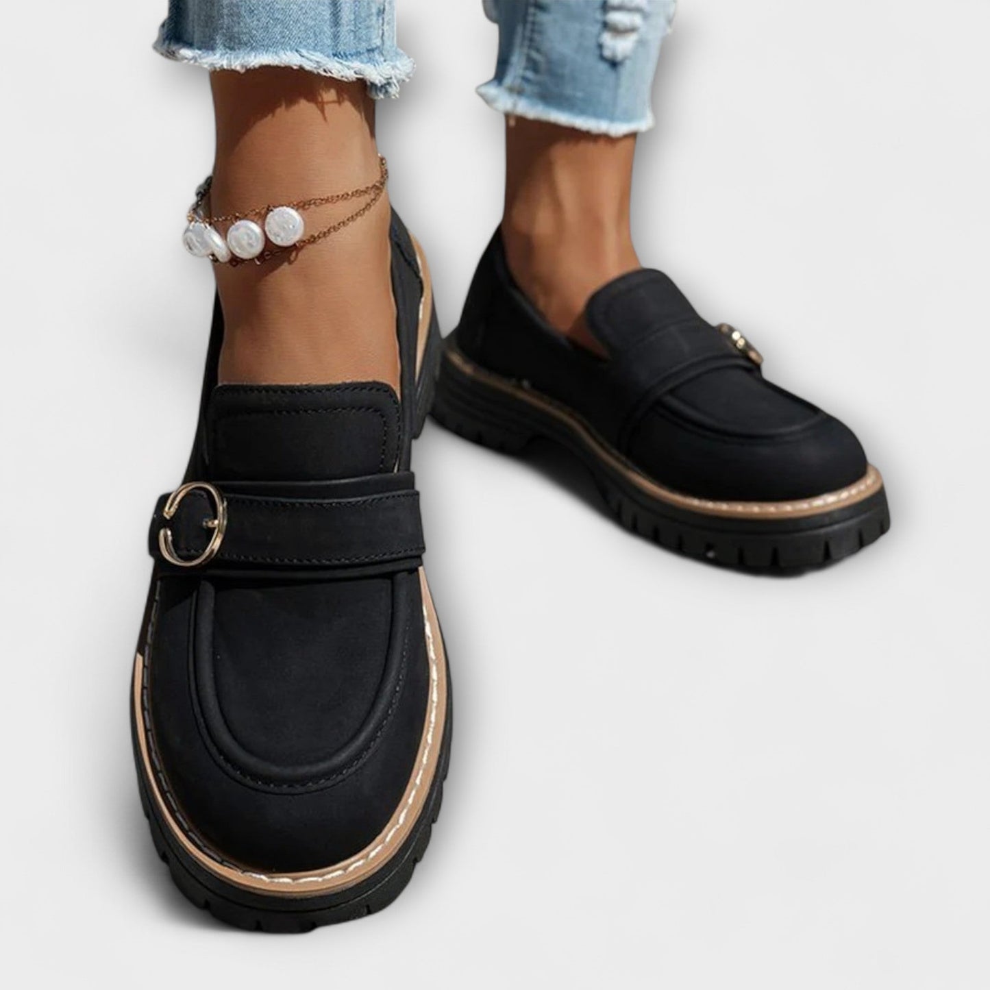 Lora – Mocasines casuales con punta redonda