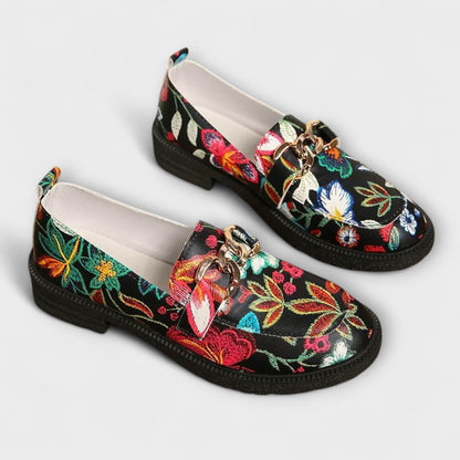 Orla – Mocasines multicolor con estampado floral
