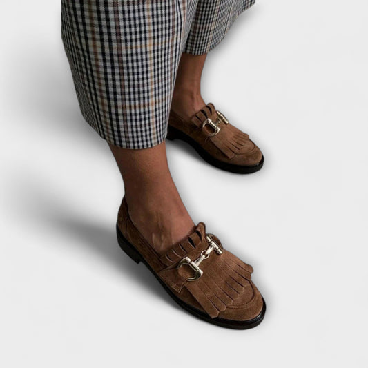 Fleur – Mocasín marrón con punta redonda