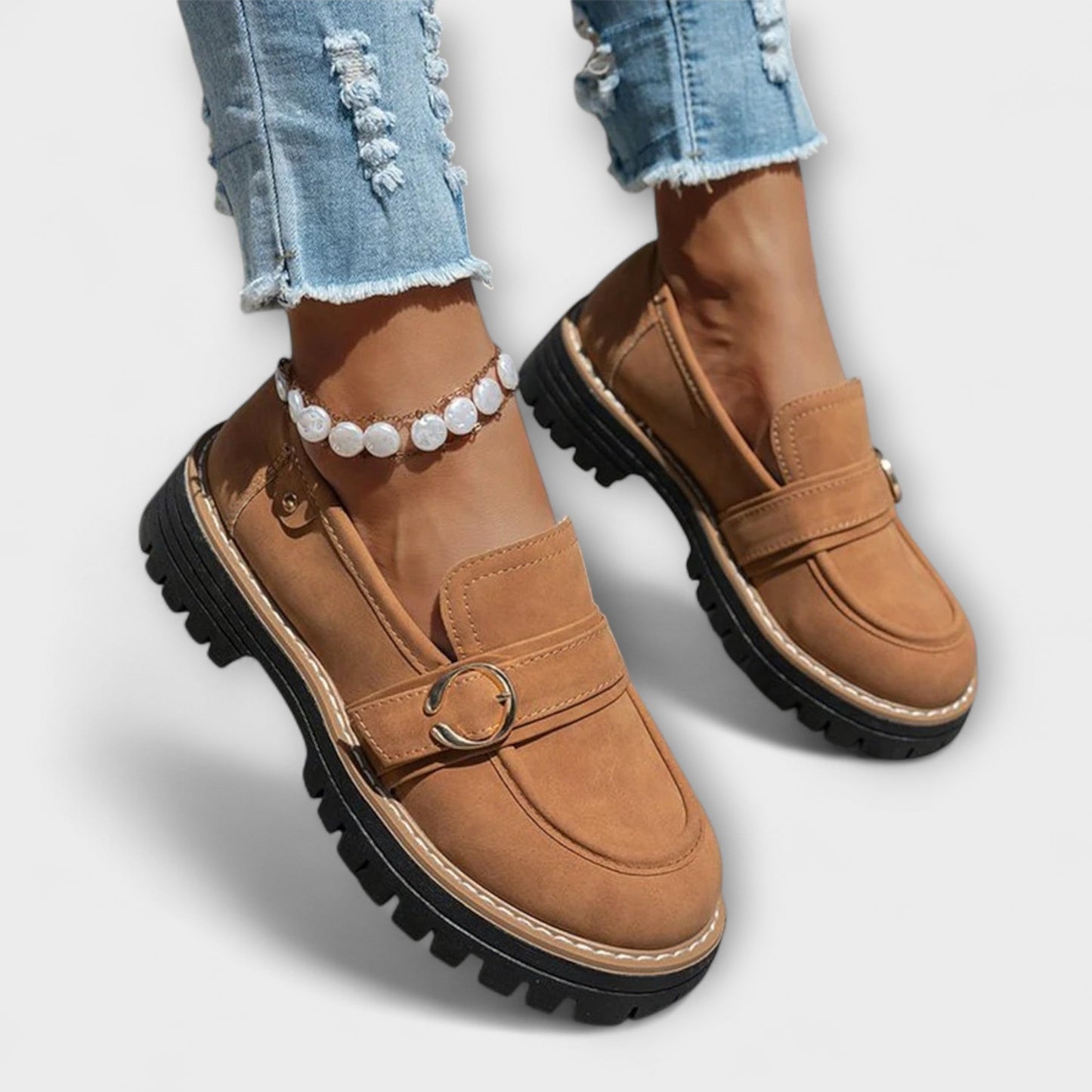 Lora – Mocasines casuales con punta redonda