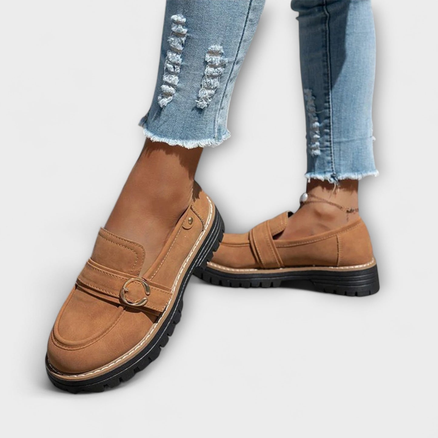 Lora – Mocasines casuales con punta redonda