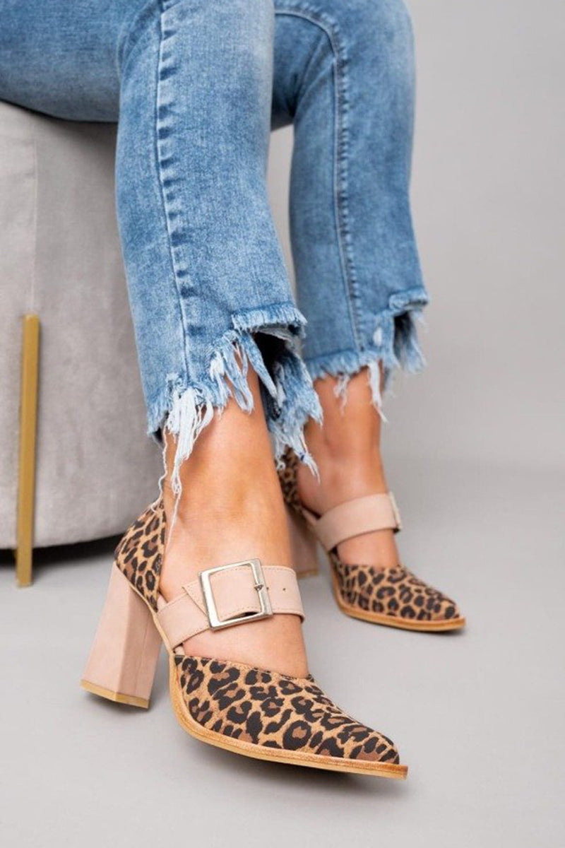 Vittoria | Zapatos De Tacón De Ante Con Estampado De Leopardo