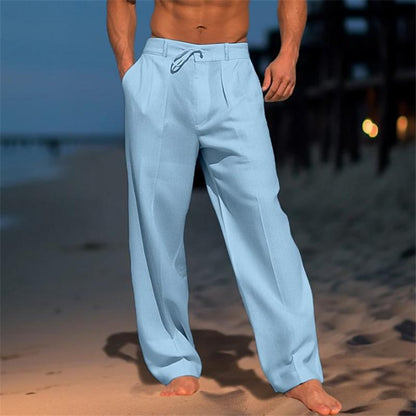 Jens | Pantalones de lino de un solo color