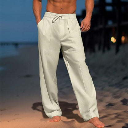 Jens | Pantalones de lino de un solo color