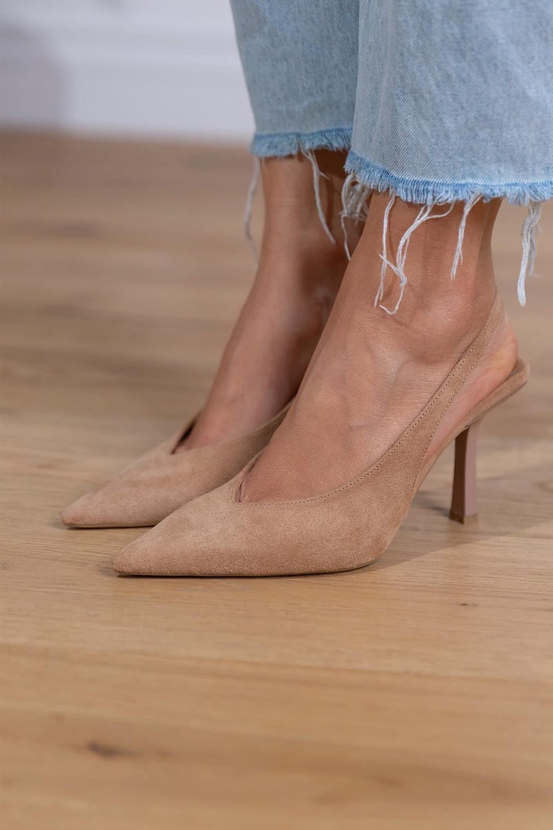 Marlena | Zapatos De Tacón Con Punta Fina Y Talón Descubierto